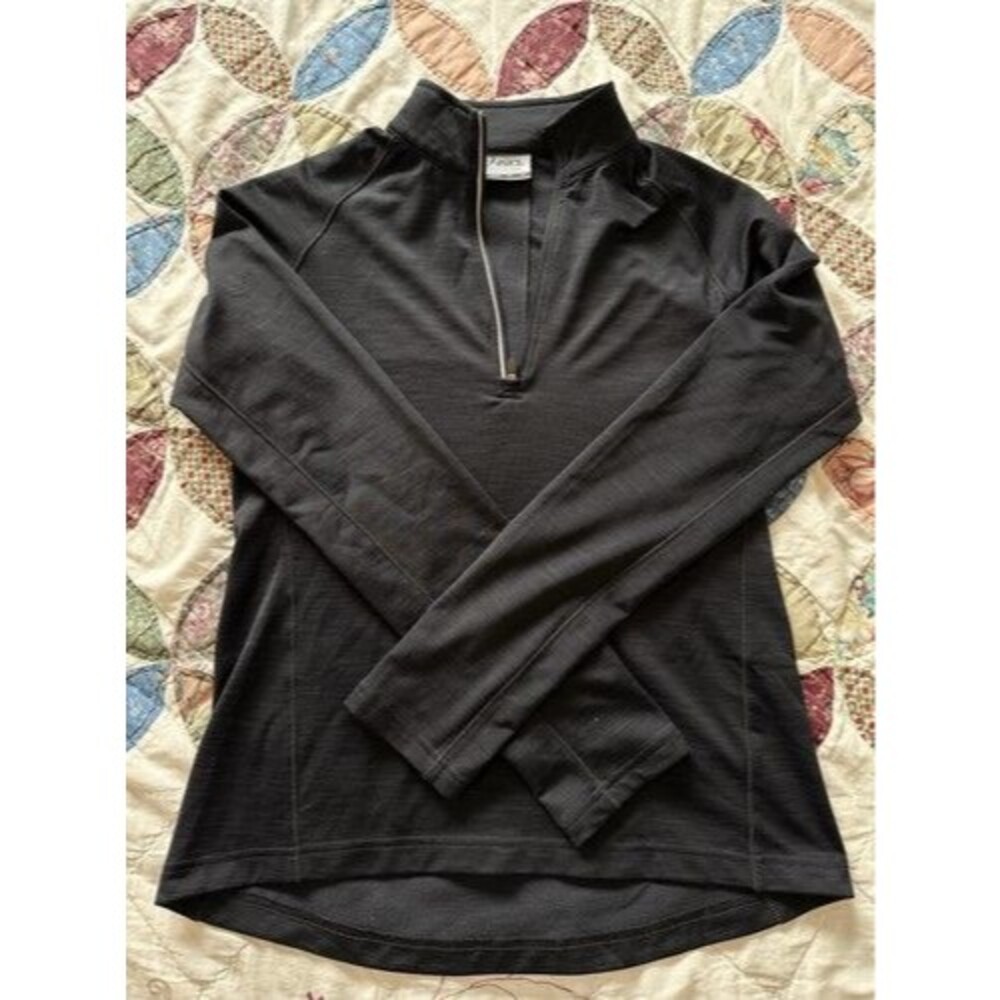 ASICS Women's XS Black 1/4 Zip Cold Weather Long Sleeve Running Top